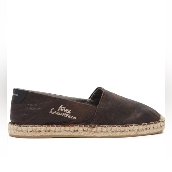 NEW | Karl Lagerfeld Paris Brown Espadrilles - Picture 7 of 9
